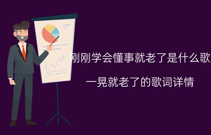 刚刚学会懂事就老了是什么歌 一晃就老了的歌词详情